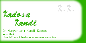 kadosa kandl business card